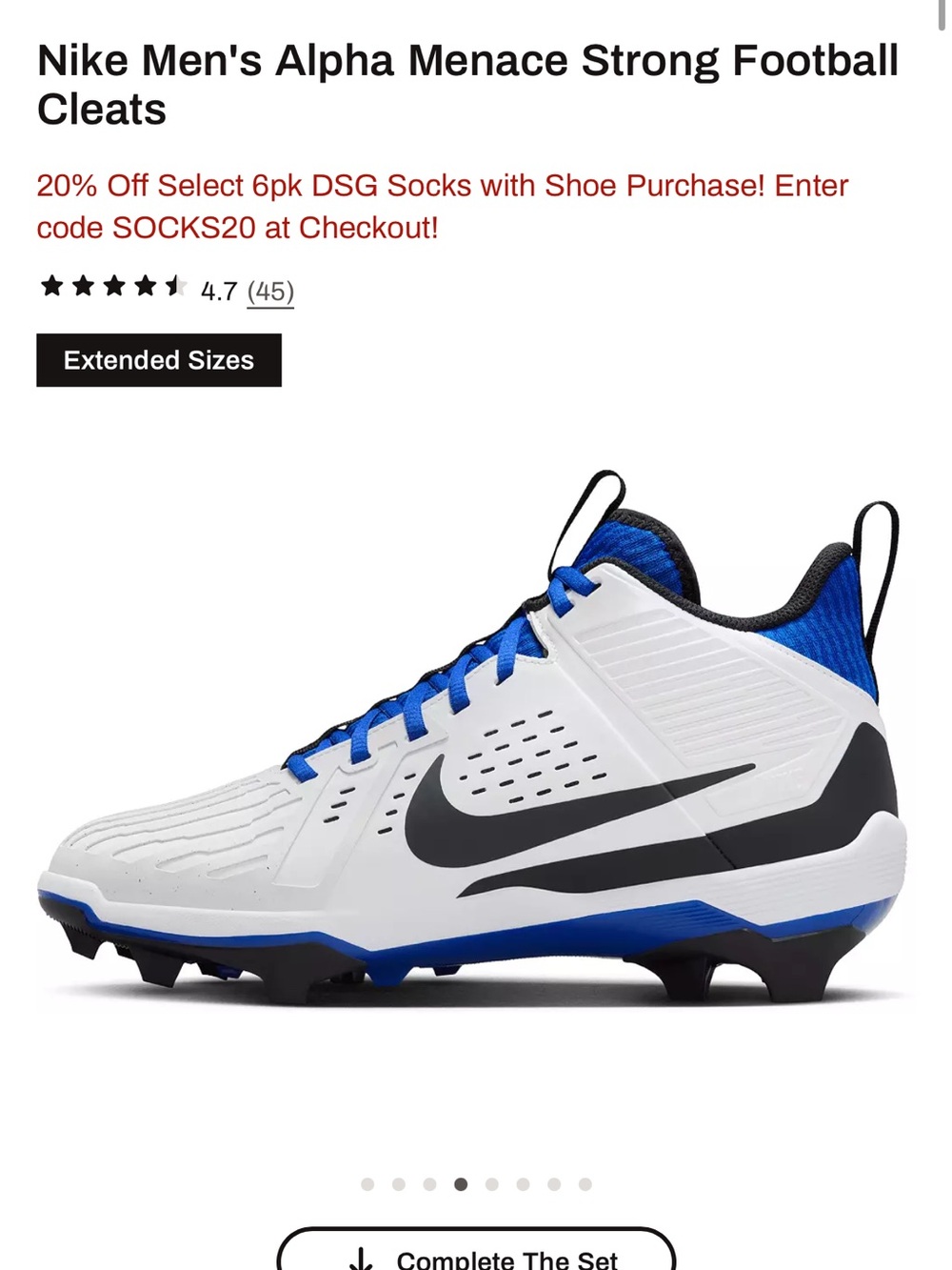 Nike Men’s alpha menace strong football cleats